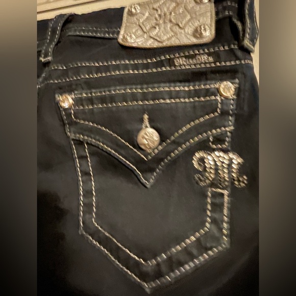 Miss Me Signature Skinny Jeans Dark Blue Size 28 - Picture 16 of 16